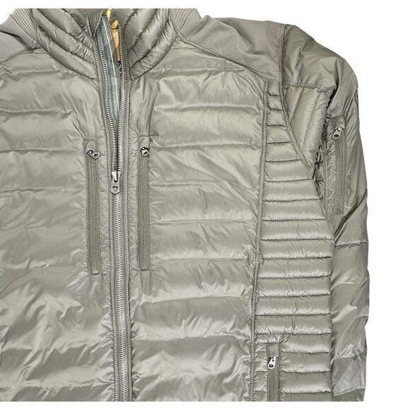 Kuhl Projekt Spyfire Puffer Jacket Size Large Dark Moss Green Goose Down READ - Picture 11 of 12
